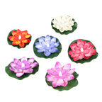 6556 Water Floating Smokeless Candles  Lotus Flowers Sensor Led Tealight For Outdoor And Indoor Decoration - Pack Of 6 Candle Candle (Pack Of 6)