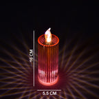6243 Big Simple Candles For Home Decoration Crystal Candle Lights (Multicolor)