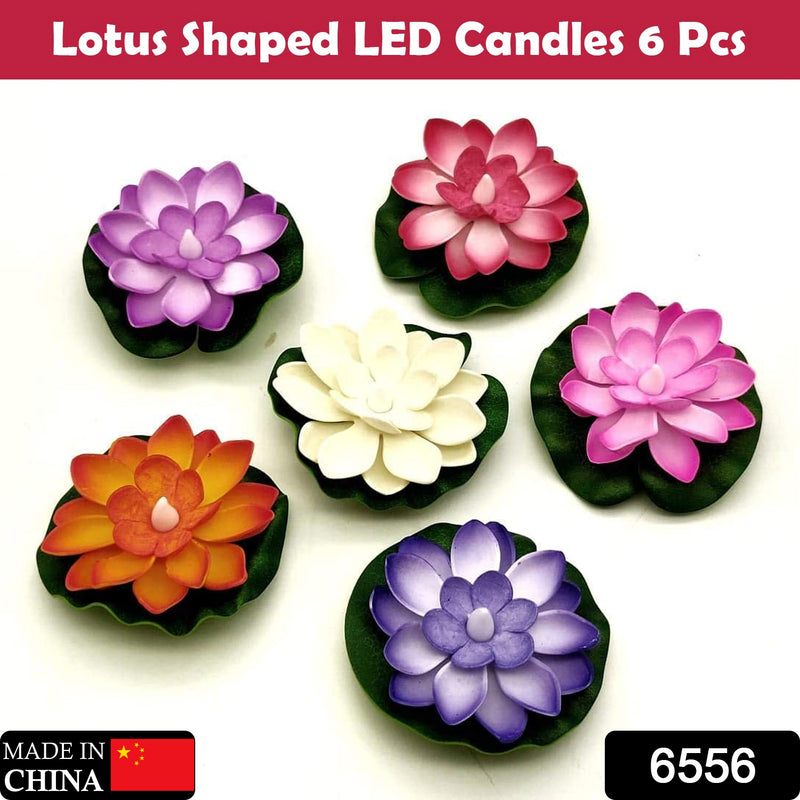 Floating Lotus LED Tealight Candles — Pack of 6