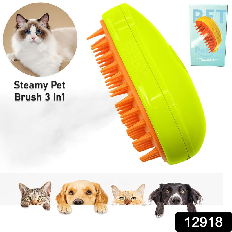 3-in-1 Rechargeable Steam Pet Grooming Brush