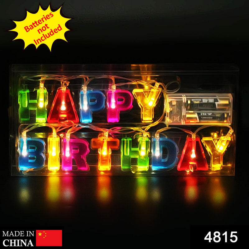 “Happy Birthday” LED Letter String Lights